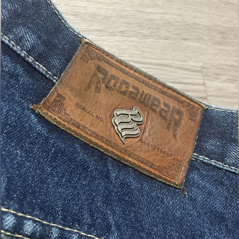 Y2K Rocawear denim blue jeans vintage grunge carpenter 36X34 men’s pants - Picture 3 of 9